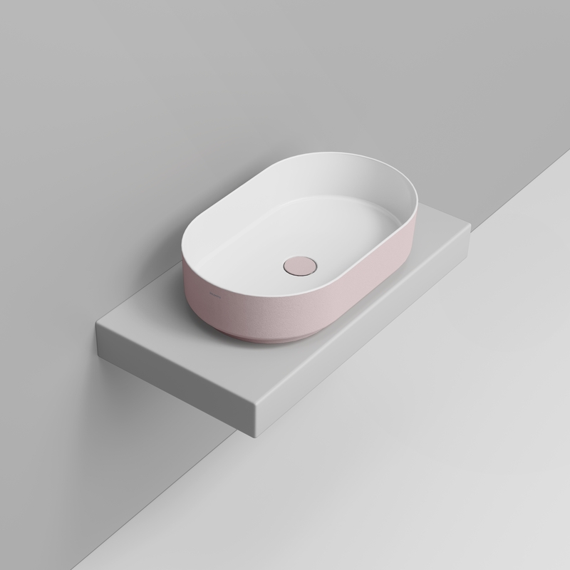 Ceramica Dolomite Lavabo à poser 60×36 – Noemi - Rose Antique Texturé