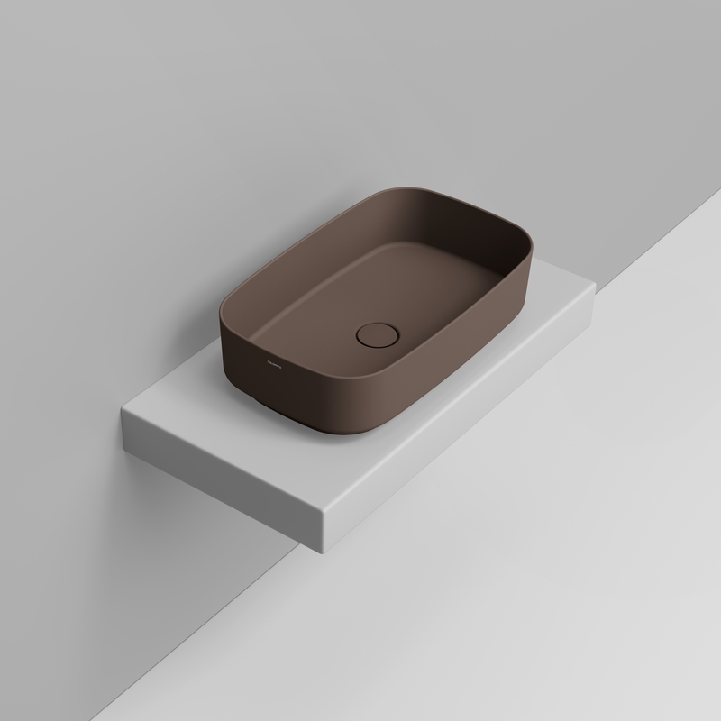 Ceramica Dolomite Lavabo à poser 62×38 – Noemi - Marron alpin mat