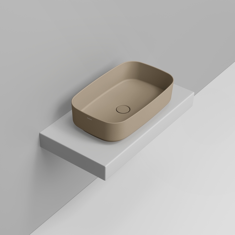 Ceramica Dolomite Lavabo à poser 62×38 – Noemi - Beige naturel mat