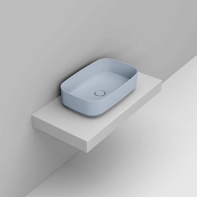 Ceramica Dolomite Lavabo à poser 62×38 – Noemi - Bleu ciel