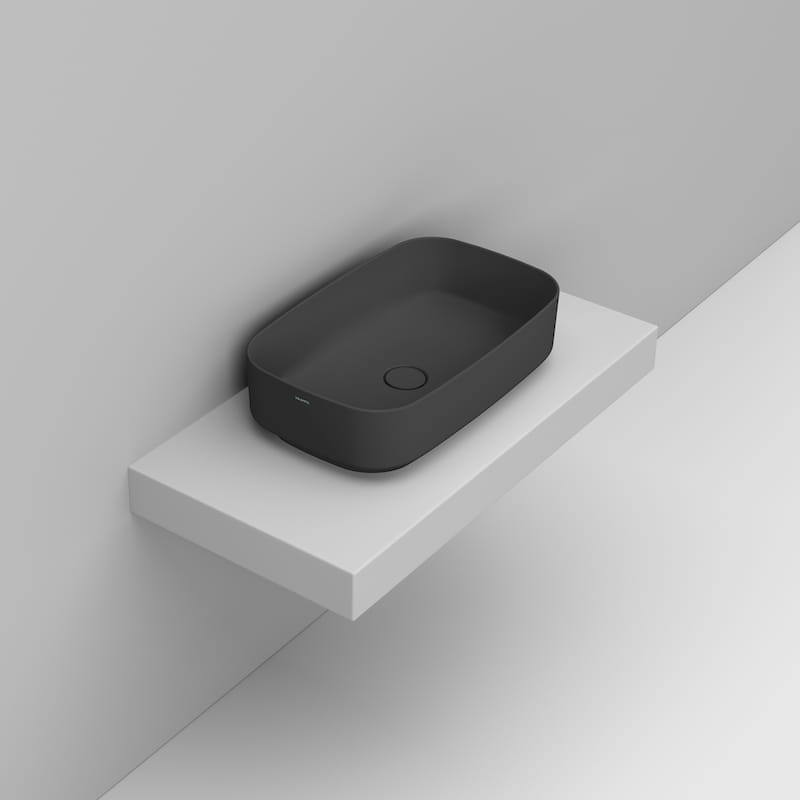 Ceramica Dolomite Lavabo à poser 62×38 – Noemi - Noir mat