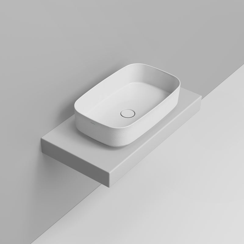 Ceramica Dolomite Lavabo à poser 62×38 – Noemi - Blanc Texturé