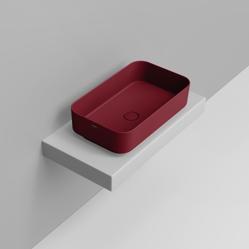 Ceramica Dolomite Vessel basin 64×38,5 – Noemi - Matt red wine