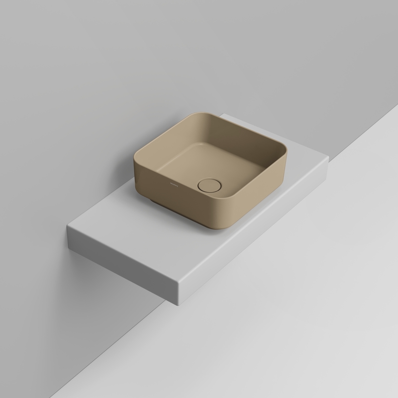 Ceramica Dolomite Vessel basin 40×40 – Noemi - Glossy natural beige