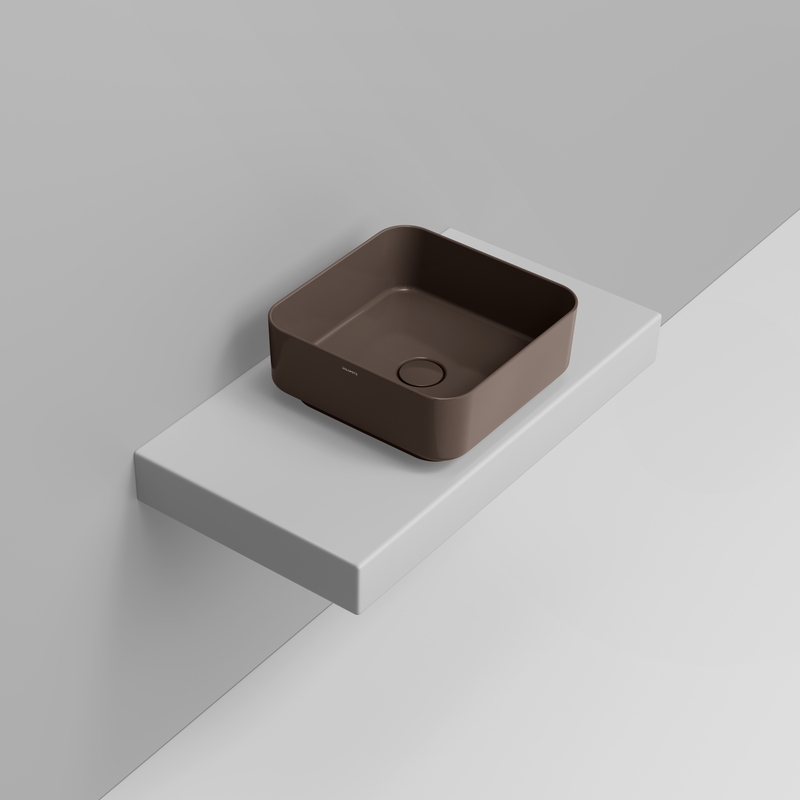 Ceramica Dolomite Vessel basin 40×40 – Noemi - Glossy apline brown