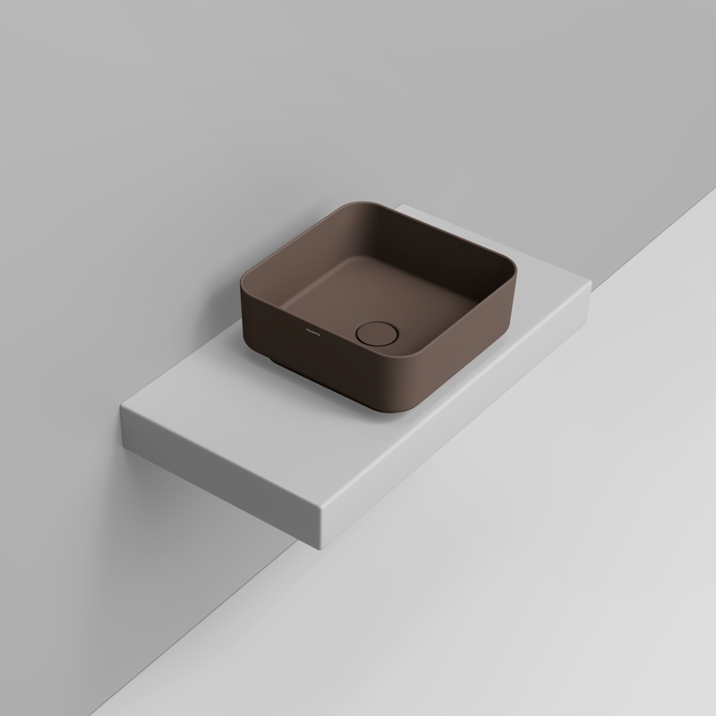 Ceramica Dolomite Vessel basin 40×40 – Noemi - Matt apline brown