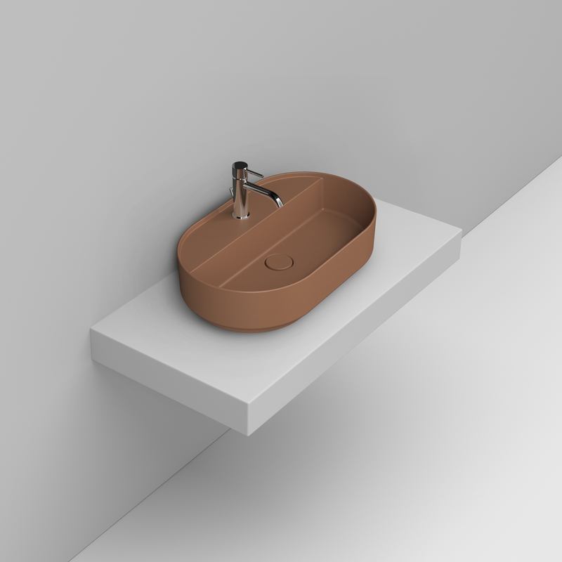 Ceramica Dolomite Vessel basin 65×40 – Noemi - Warm Clay