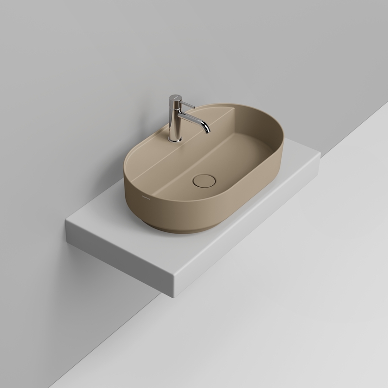 Ceramica Dolomite Vessel basin 65×40 – Noemi - Matt natural beige