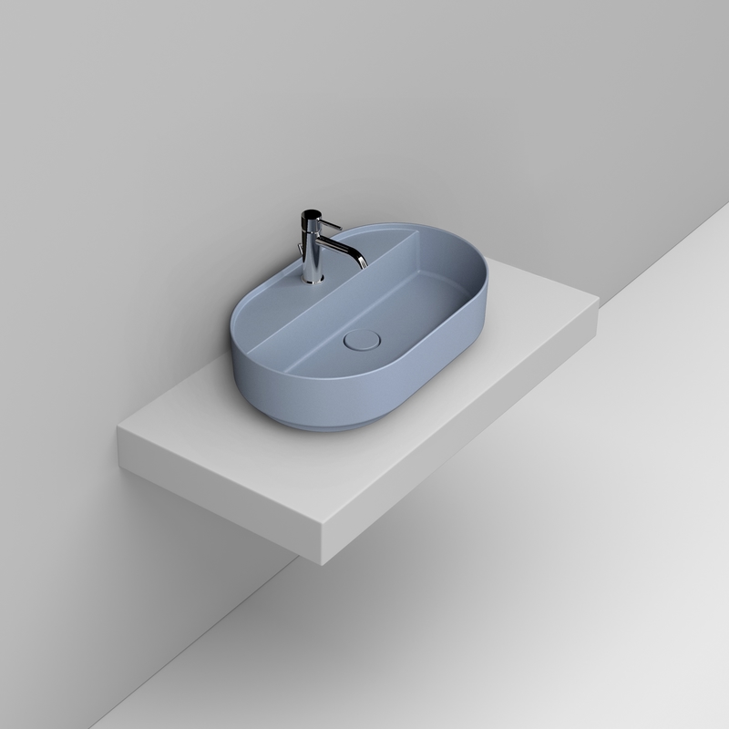 Ceramica Dolomite Vessel basin 65×40 – Noemi - Sky Blue