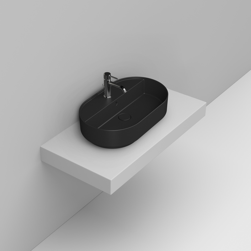 Ceramica Dolomite Vessel basin 65×40 – Noemi - Matt Black