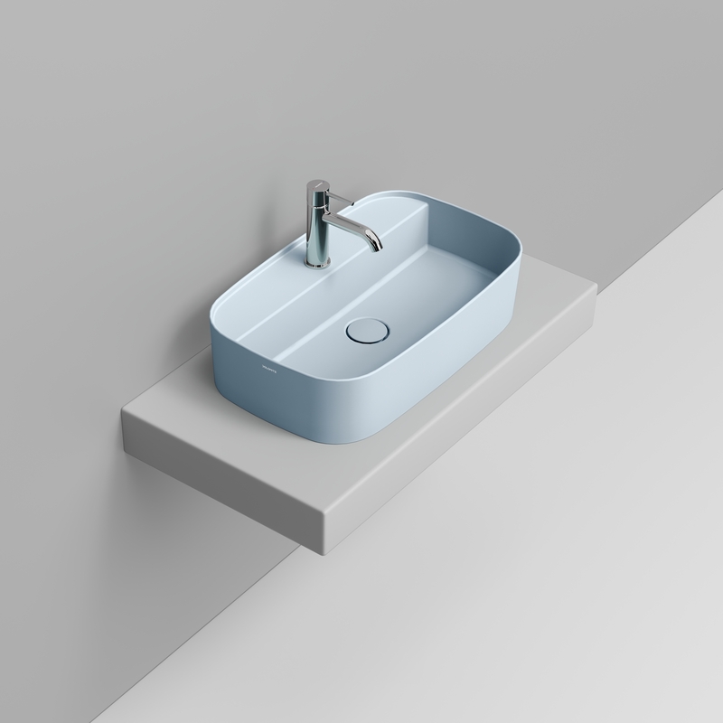 Ceramica Dolomite Vessel basin  62×38- Noemi - Sky Blue