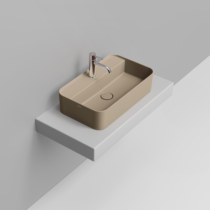 Ceramica Dolomite Lavabo à poser  60×36 – Noemi - Beige naturale opaco