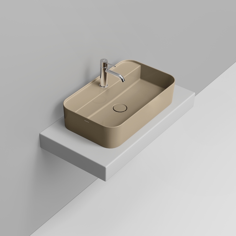 Ceramica Dolomite Lavabo à poser   64×38,5 – Noemi - Beige naturale lucido