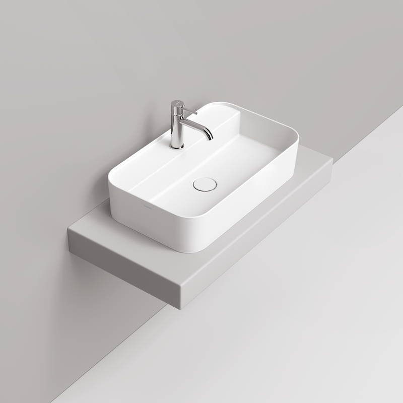Ceramica Dolomite Lavabo à poser   64×38,5 – Noemi - Bianco opaco