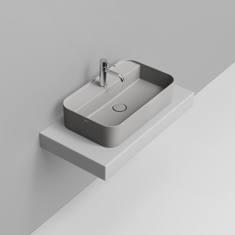 Ceramica Dolomite Lavabo à poser   64×38,5 – Noemi - Grigio cemento