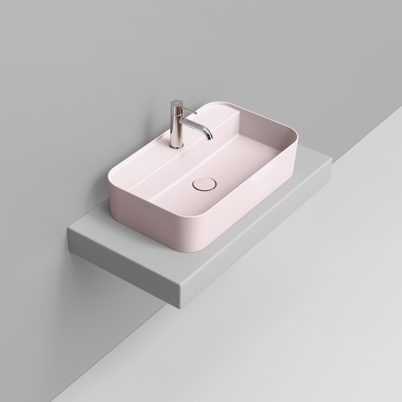 Ceramica Dolomite Lavabo à poser   64×38,5 – Noemi - Rosa antico