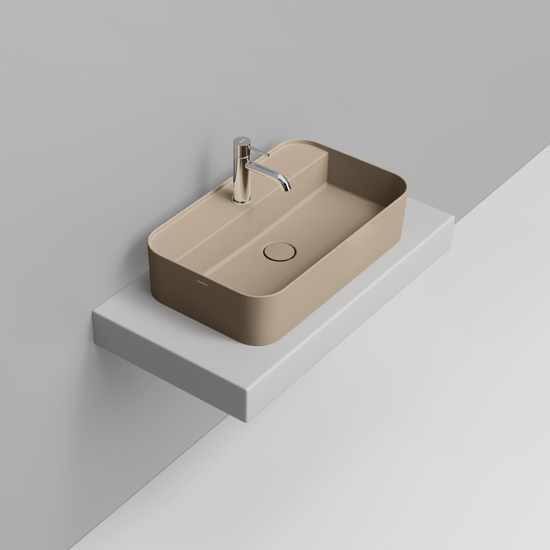 Ceramica Dolomite Lavabo à poser   64×38,5 – Noemi - Beige naturale opaco