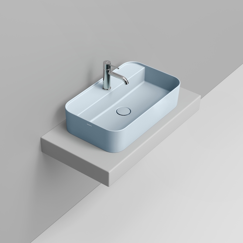 Ceramica Dolomite Lavabo à poser   64×38,5 – Noemi - Azzurro avio