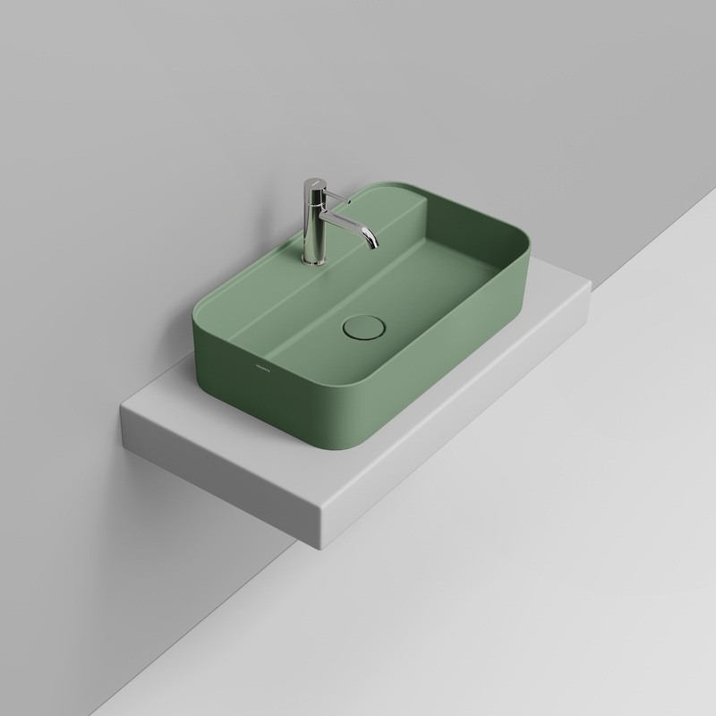 Ceramica Dolomite Lavabo à poser   64×38,5 – Noemi - Sauge sauvage