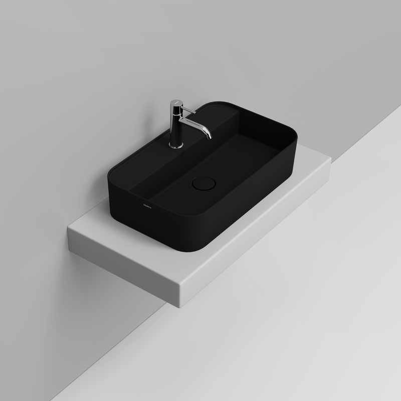 Ceramica Dolomite Lavabo à poser   64×38,5 – Noemi - Nero opaco