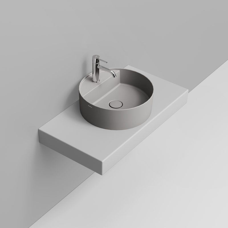 Ceramica Dolomite Lavabo à poser  44×44 – Noemi - Grigio cemento
