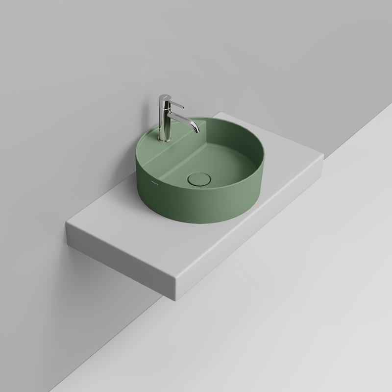 Ceramica Dolomite Lavabo à poser  44×44 – Noemi - Sauge sauvage