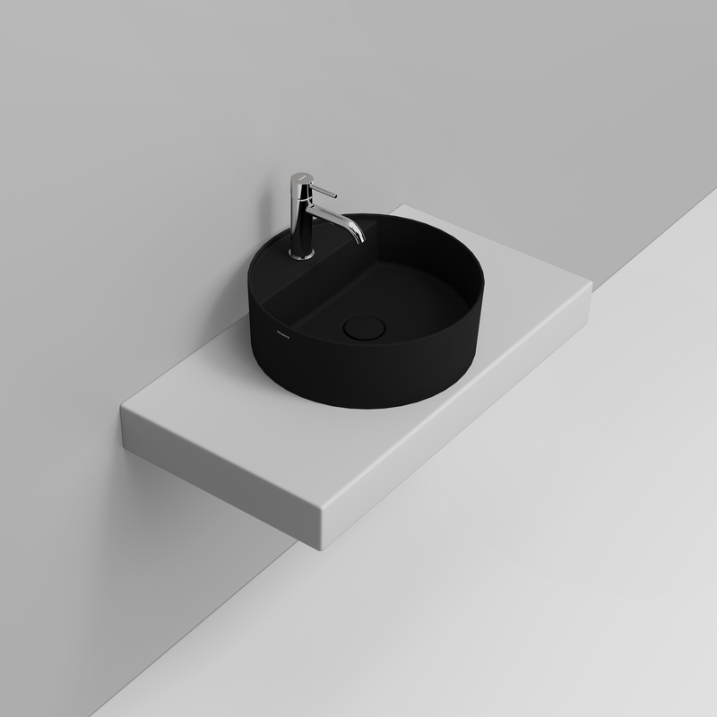 Ceramica Dolomite Lavabo à poser  44×44 – Noemi - Nero opaco