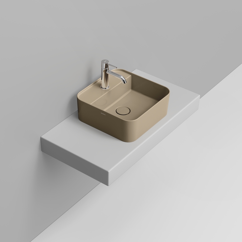 Ceramica Dolomite Lavabo à poser  40×40 – Noemi - Beige naturale lucido
