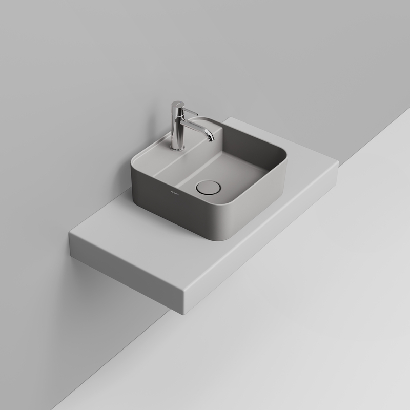 Ceramica Dolomite Lavabo à poser  40×40 – Noemi - Grigio cemento