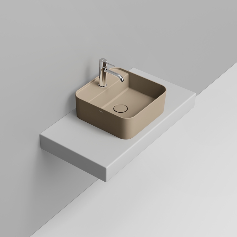 Ceramica Dolomite Lavabo à poser  40×40 – Noemi - Beige naturale opaco