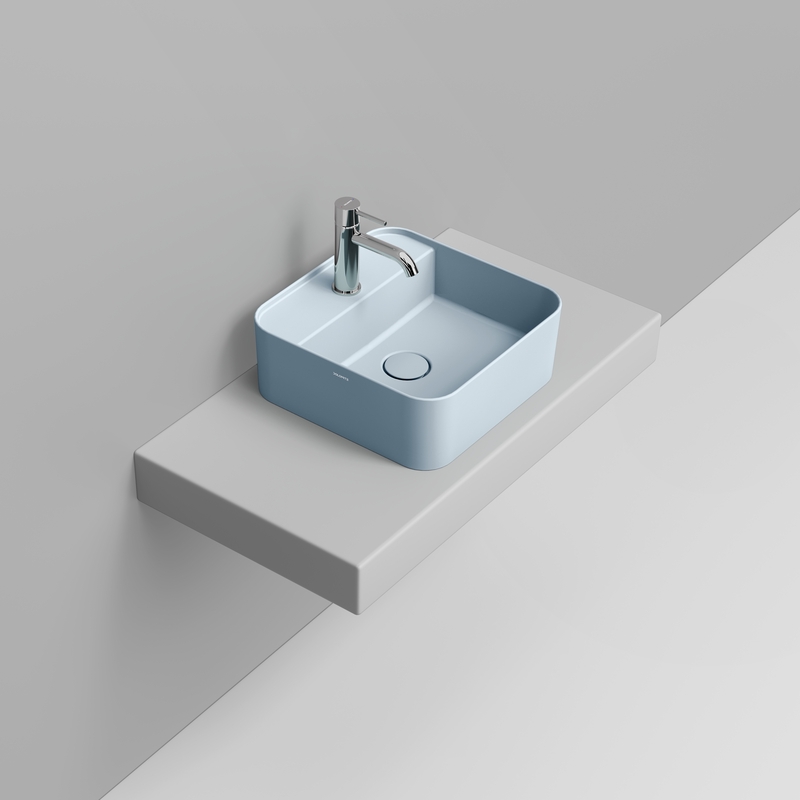 Ceramica Dolomite Lavabo à poser  40×40 – Noemi - Azzurro avio