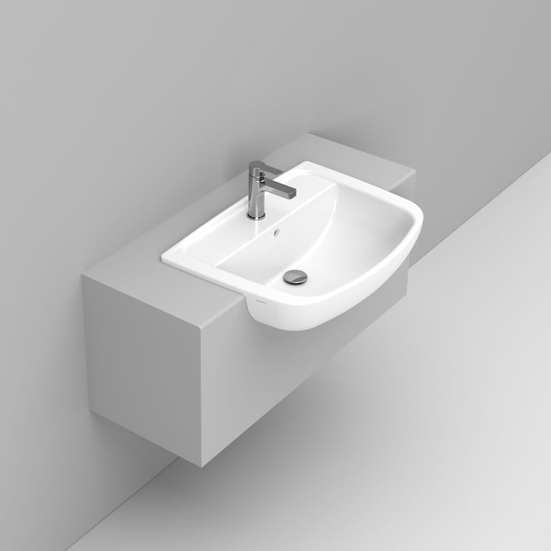 Ceramica Dolomite - D340101 - Semi-recessed basin 65,5×47,5 – Euro