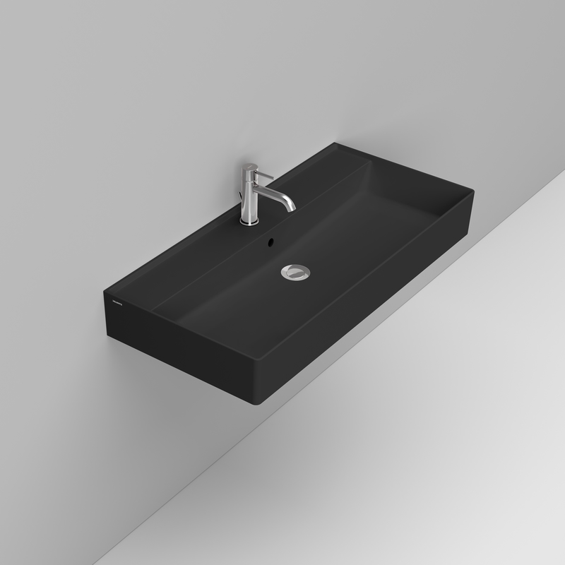 Ceramica Dolomite Basin 100×47 – Multiplo - Matt black