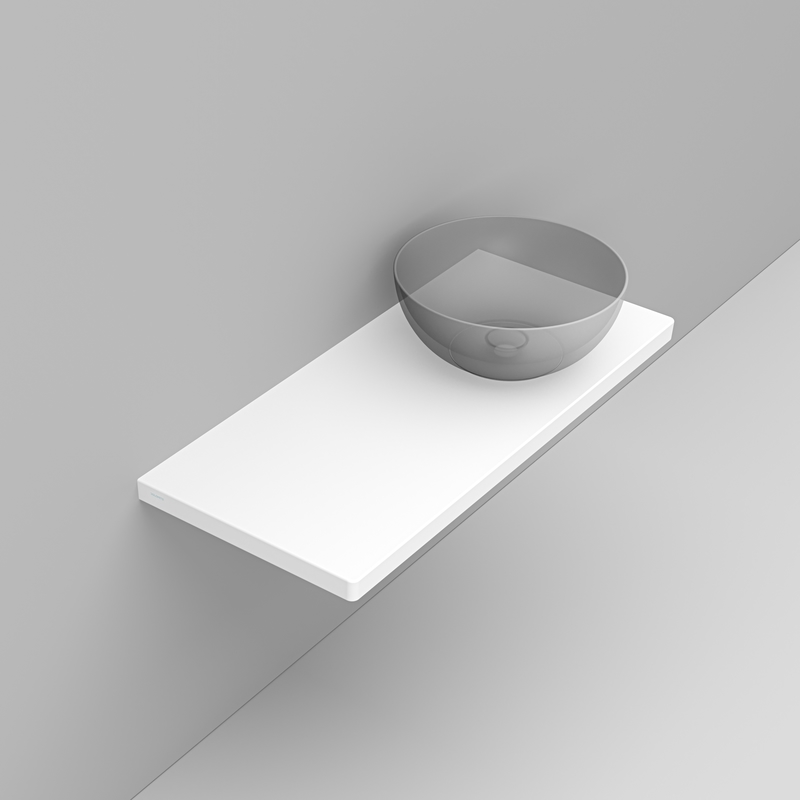 Ceramica Dolomite - D365141 - Flat ceramic top 106×47,5 right hole – Noemi
