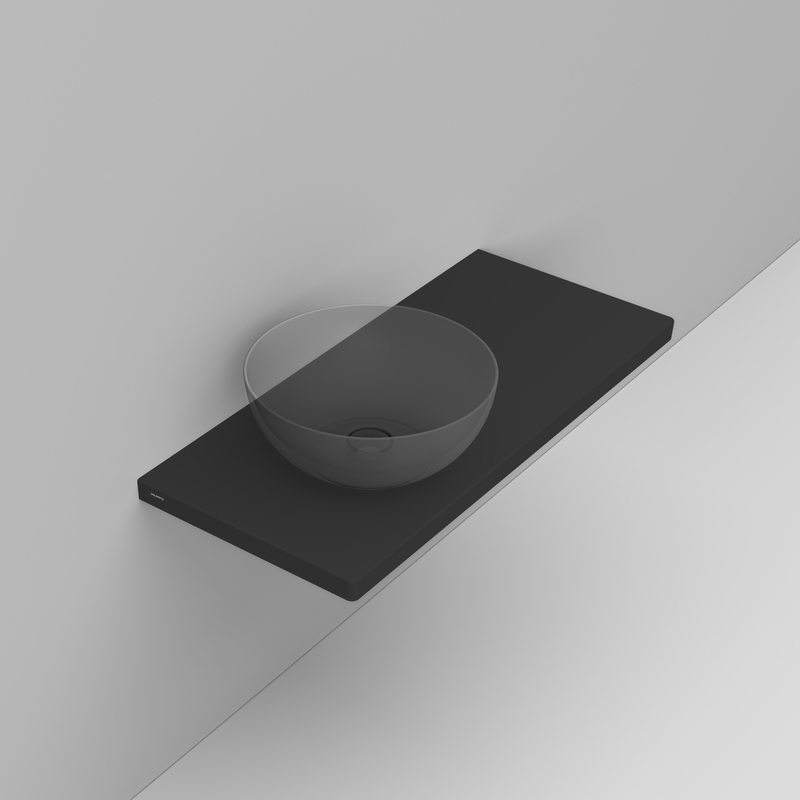Ceramica Dolomite Flat ceramic top 106×47,5 left hole – Noemi - Matt black