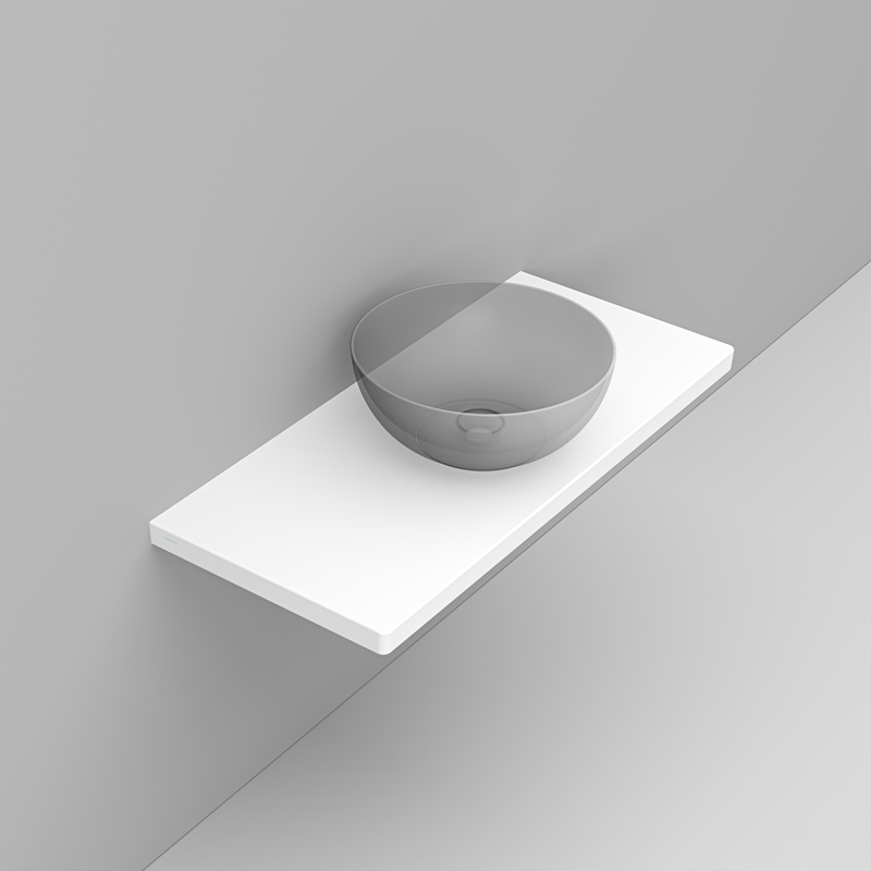 Ceramica Dolomite - D365341 - Flat ceramic top 106×47,5 central hole – Noemi