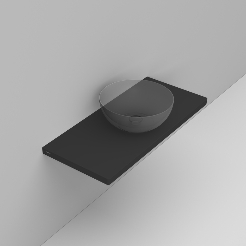 Ceramica Dolomite Flat ceramic top 106×47,5 central hole – Noemi - Matt black