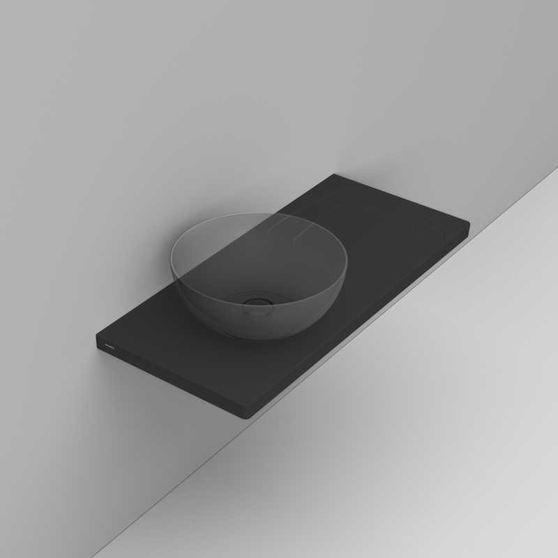 Ceramica Dolomite Oltre ceramic top 106×47,5 left hole – Noemi - Matt black