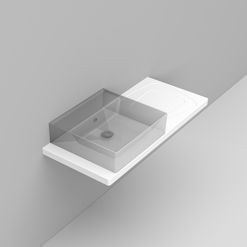 Ceramica Dolomite - D367741 - Oltre ceramic top 106×47,5 left hole – Multiplo