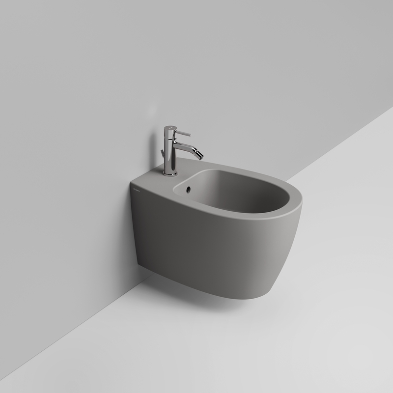 Ceramica Dolomite Wall hung bidet 36×54 – Niva - Concrete grey