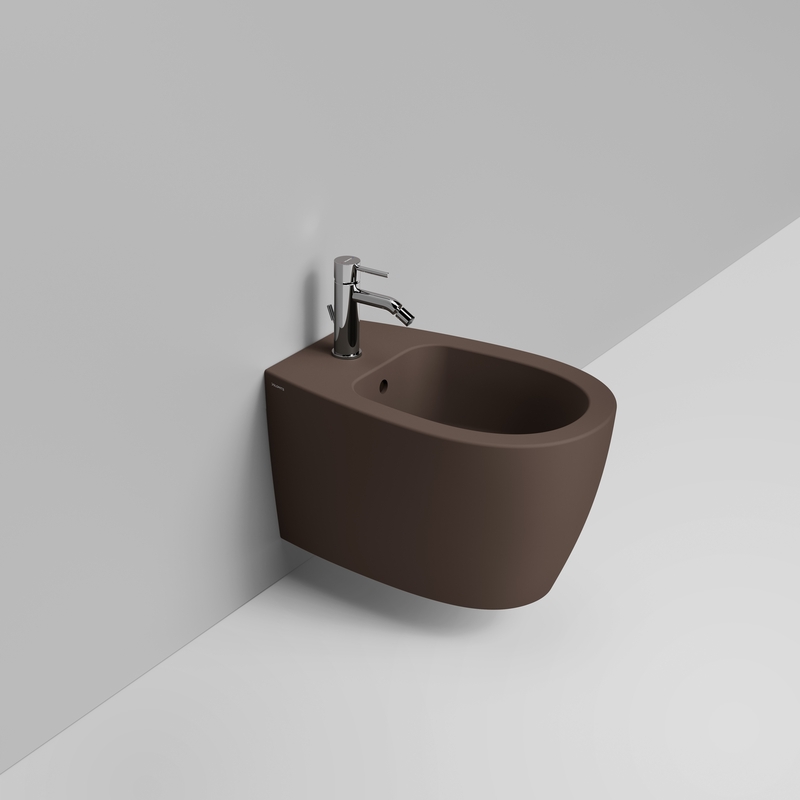 Ceramica Dolomite Wall hung bidet 36×54 – Niva - Matt alpine brown
