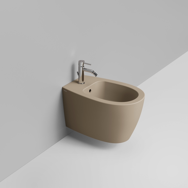 Ceramica Dolomite Wall hung bidet 36×54 – Niva - Matt natural beige