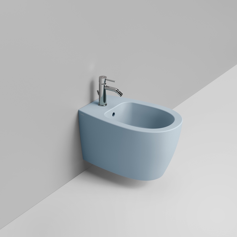 Ceramica Dolomite Wall hung bidet 36×54 – Niva - Sky blue