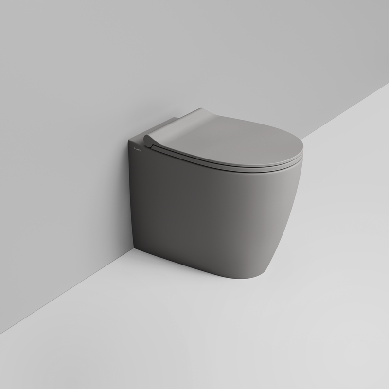 Ceramica Dolomite Back to wall bowl 36×54 – Niva - Concrete grey