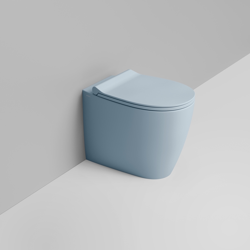Ceramica Dolomite Back to wall bowl 36×54 – Niva - Sky blue