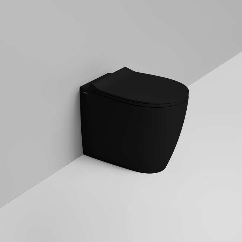 Ceramica Dolomite Back to wall bowl 36×54 – Niva - Matt black