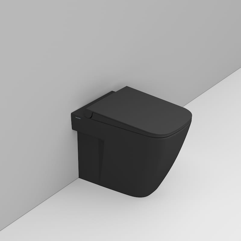 Ceramica Dolomite Back to wall bowl 36×54 – Mia - Matt Black