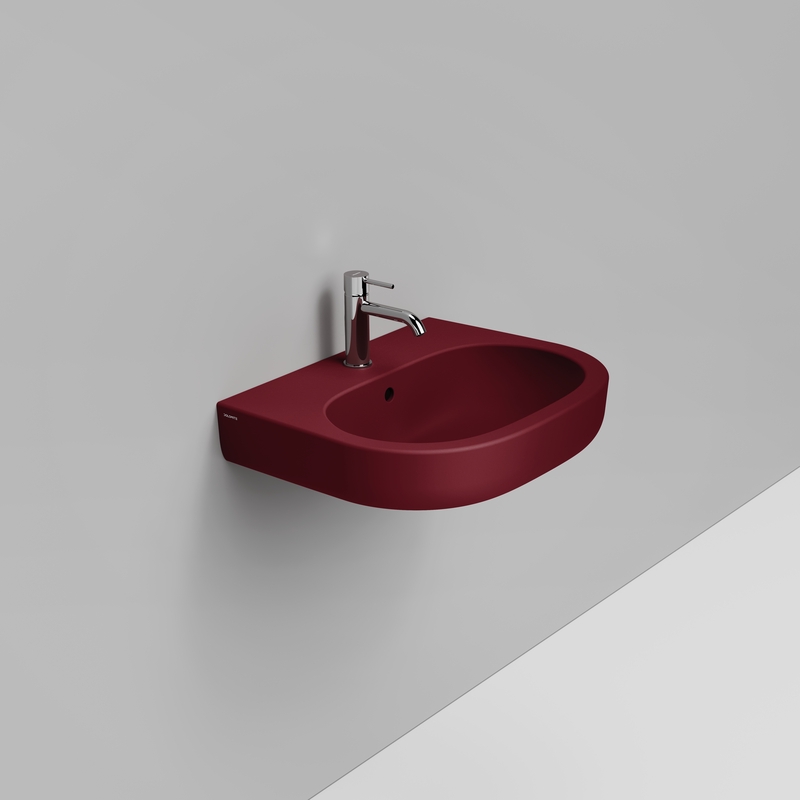 Ceramica Dolomite Lavabo 60×48 – Mirto - Rouge vin mat