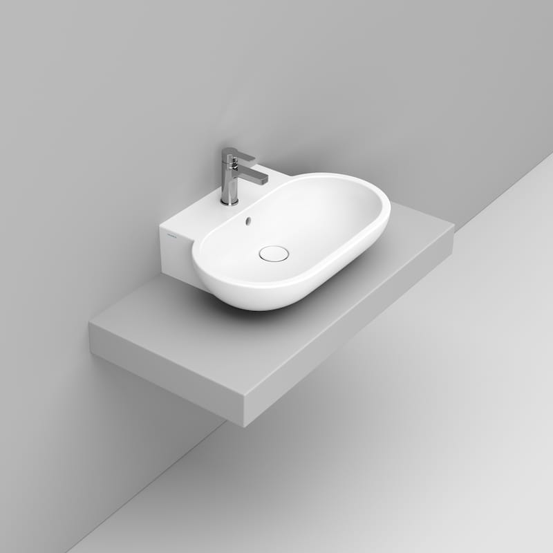 Ceramica Dolomite Vessel basin 65×46 – Mirto - Matt White