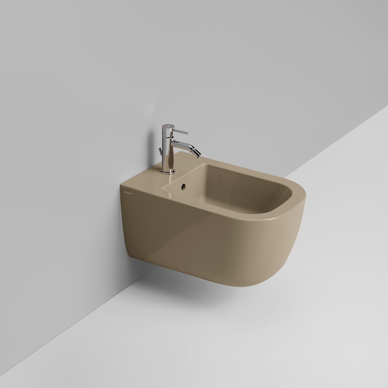 Ceramica Dolomite Wall hung bidet 36×55 – Mirto - Glossy natural beige
